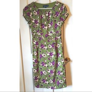 Green and Purple floral dress